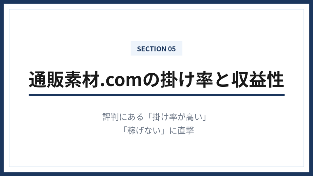 通販素材の評判にある掛け率と収益性への回答